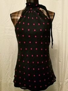 Cute polka-dot halter blouse